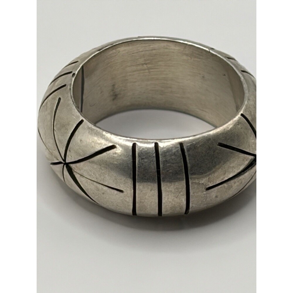 925 Sterling Silver Band Ring Mexico X III size 9